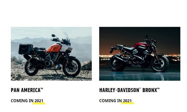 Pan America adventure bike and Bronx streetfighter now listed as ‘2021’ models. Plus more details on future Harley electric bikes.